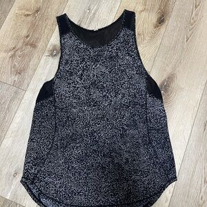 lululemon Sculpt Black & White Speckled Tank Top